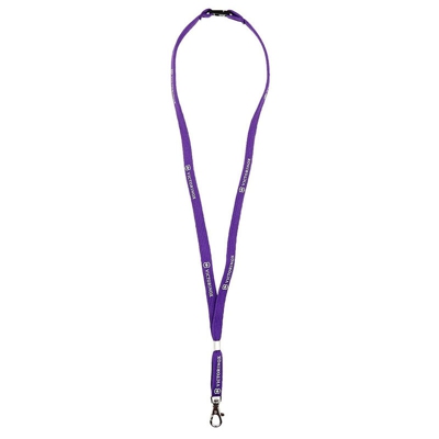 Tracolla Victorinox con moschettone, materiale di nylon, con chiusura di sicurezza staccabile, colore viola