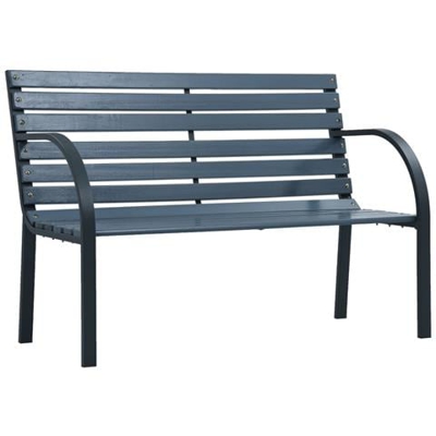 Panchina da Giardino 120 cm Grigia in Legno