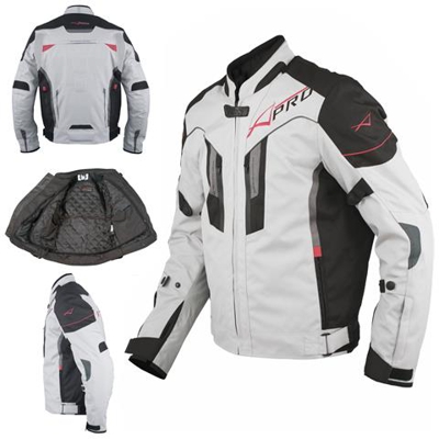 Giacca Moto Tessuto Sport Protezioni Ce Riflettente Ventilata Grigio M