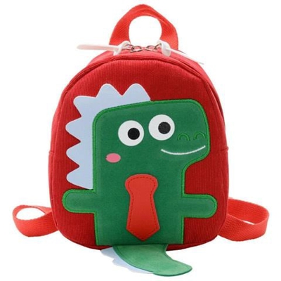 Borsa Prescolare Della Spalla Dello Zaino Del Dinosauro Sveglio Delle Ragazze Dei Neonati Dei Neonati [ rosso]