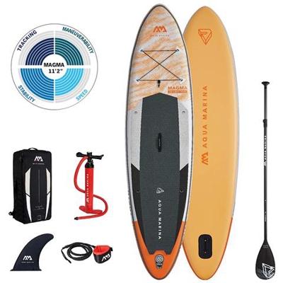 Stand Up Paddle Board Gonfiabile In Set Magma 2021 Isup 11'2'''' Stand-up Paddling Sup-board 340 X 84 X 15 Cm