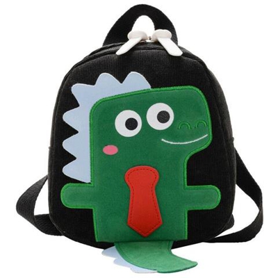Borsa Prescolare Della Spalla Dello Zaino Del Dinosauro Sveglio Delle Ragazze Dei Neonati Dei Neonati [ nero]
