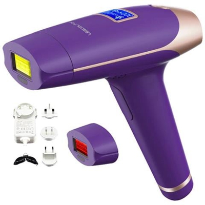 Epilatore Ipl 4in1 Con Macchina Elettrica Trimmer Per La Depilazione Con Display Lcd - 400000 Volte Bianco [400000 Volte Viola]