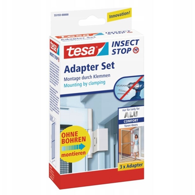 tesa 55193-00 Adapter Alu Comfort Kit adattatori zanzariera Adatto per Tesa Zanzariera Tesa 3 pz.