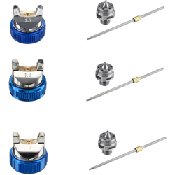 HVLP 2008 Kit spray per auto 1.4MM 1.7MM 2.0MM Ugello per vernice per veicoli con alimentazione a gravità (blu) en oferta
