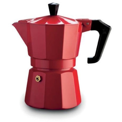 Italexpress Caffettiera Moka 3 Tazze Rosso - Pezzetti