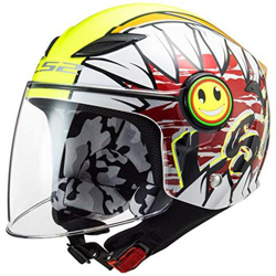 306022154m Casco Moto Jet Of602 Divertente Crunch, Bambini, Bianco / Giallo, M precio