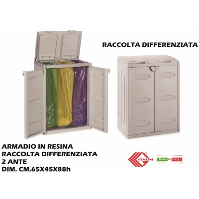 MOBILE RACCOLTA DIFFERENZIATA CM.65X45X88h 3 SACCHI