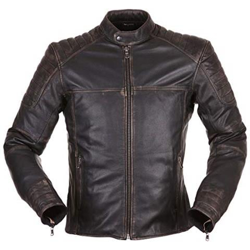 Kaleo Giacca In Pelle Motociclistica Marrone Scuro características