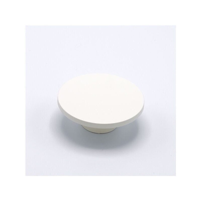 Pomolo piatto e tondo in goffrato bianco 70x25mm - 439 Moon