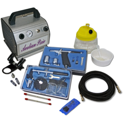 Set professionale AS176 compressore con 2 pistole a spruzzo e gamma completa di accessori en oferta