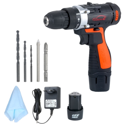 Asupermall - Kit trapano / avvitatore a batteria 12V 1400 giri / min Lucidatrice a velocit