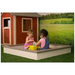 Sabbiera In Legno 127x127 Cm Marrone E Bianca C052.001.00 en oferta