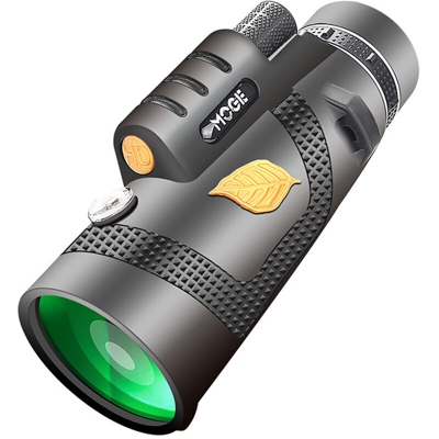 Telescopio monoculare Telescopio ad alta definizione ad alta potenza Telescopio da esterno Attrezzatura da campeggio per escursionismo 12x50, nero