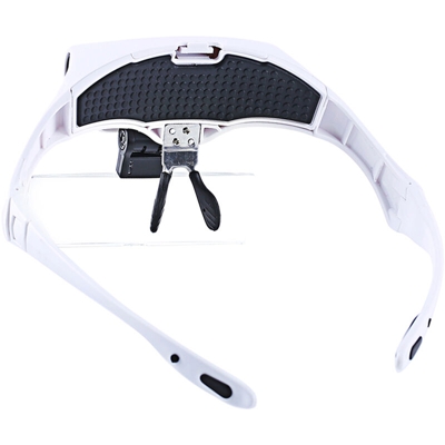 Lente d'ingrandimento per archetto 5 Lenti 1.0X-3.5X Lente d'ingrandimento per occhiali con 2 luci a LED Lente d'ingrandimento Lente d'ingrandimento