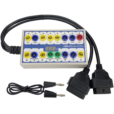 Asupermall - Auto professionale OBD-2 Break Out Box Diagnostica di bordo Breakout Box Connettore diagnostico del rilevatore di protocollo OBD-II,