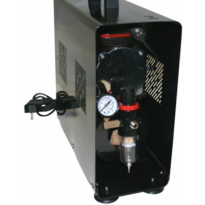 Bc-elec - TC-90TS Compressore per aerografo Modello AS196AW con serbatoio e regolatore d'aria compressa - Nero