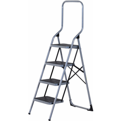 HOMCOM Scala Pieghevole in Metallo con 4 Gradini Carico Massimo 150kg 48x63x155cm en oferta