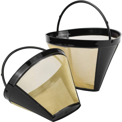 Filtro da caffè riutilizzabile LangRay, filtro permanente per macchina da caffè da 2 pezzi per la preparazione manuale del caffè, per caffè senza