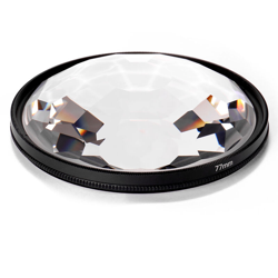 Caleidoscopio da 77 mm Fotocamera con prisma Filtro in vetro Numero variabile di soggetti Accessori per fotografia SLR, multicolore en oferta