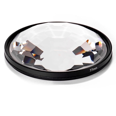 Caleidoscopio da 77 mm Fotocamera con prisma Filtro in vetro Numero variabile di soggetti Accessori per fotografia SLR, multicolore