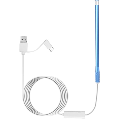 Asupermall - Fotocamera per endoscopia dell'orecchio con 6 LED regolabili di luminosit