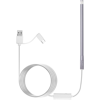 Asupermall - Fotocamera per endoscopia dell'orecchio con 6 LED regolabili di luminosit