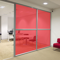 Pellicola trasparente colorata adesiva per vetrate in 8 colori Colore - Rosso, Misura - 152cm x 30cm en oferta