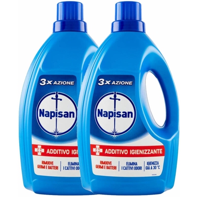 2 x Napisan Additivo Igienizzante Liquido Promo 2 Bottiglie 1200ml Rimuove Germi