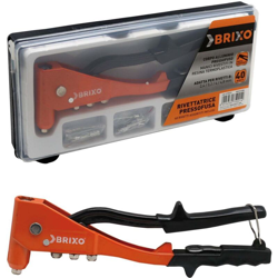 Rivettatrice pressofusa Brixo-40 rivetti assortiti inclusi Ø2,4- 3,2 - 4 - 4,8mm características
