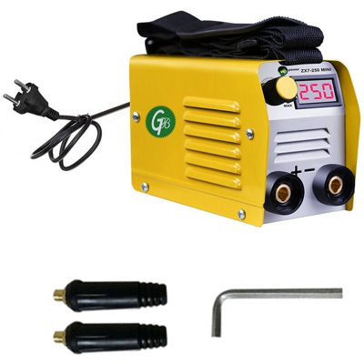 20-250A Mini saldatrice elettrica per uso domestico portatile regolabile in corrente IGBT Attrezzatura per saldatura digitale con display ZX7-250,