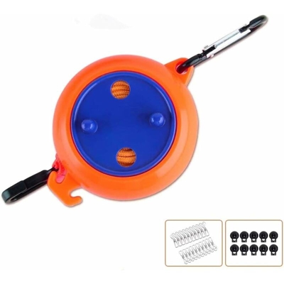Stendibiancheria retrattile LangRay 8m - Portatile - Per campeggio e viaggio - Antivento - Arancione