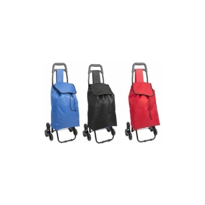 Visti In Tv - Carrello Porta spesa Pieghevole Con Ruote Sali e Scendi Gradini Nero