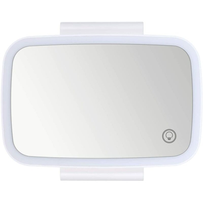 LangRay Specchio per visiera parasole automatica con LED Specchio cosmetico per trucco solare Specchio cosmetico regolabile Clip sullo specchio per