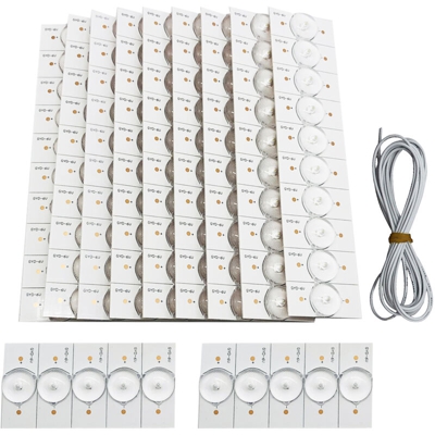 KKmoon 100PCS 6V SMD perline con lente ottica Fliter per 32-65 LED TV Riparazione con 2M Wire Led Light Strip Parti Accessori,6V 100 pezzi con cavo 2M