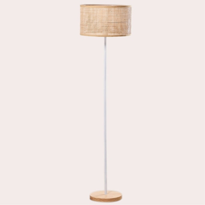 Lampada da terra in rattan Ytse Rattan - Ferro - Sklum