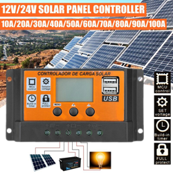 Regolatore di carica del regolatore della batteria del pannello solare LCD 12 / 24V doppio USB (20A) características