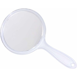 LangRay specchio a mano con manico per il trucco, specchio a mano con foro per gancio, per bagno, camera da letto, parrucchiere, salone, taglio di características