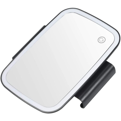 LangRay Specchio per visiera parasole automatica con LED Specchio cosmetico per trucco solare Specchio cosmetico regolabile Clip per specchietto