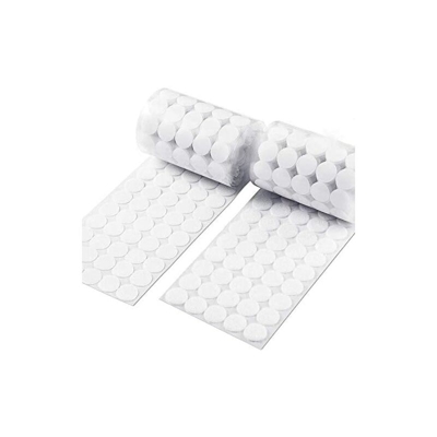 LangRay Scratch Round Sticker, 450 coppie di cerchi da 10 mm con ganci e passanti autoadesivi, 900 tappi per monete posteriori, Tampone adesivo con