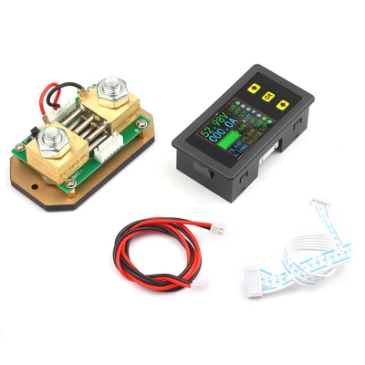 Asupermall - 90V 0-500A Display LCD digitale Coulometro Misurazione della corrente a 2 vie Voltmetro Amperometro Watt Meter Tensione Corrente