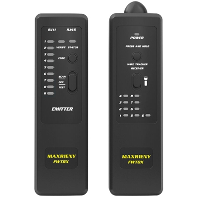 MAXRIENY FWT8X Segnale digitale Dual Mode Network Wire Line Finder Analizzatore Rilevatore Collation RJ45 RJ11 Tracer LAN Ethernet accurato, nero
