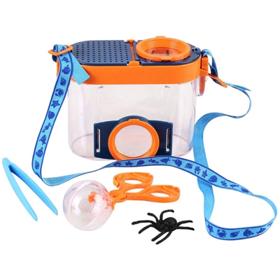 Scatola di ispezione per insetti con lenti di ingrandimento 2.6X e 4.5X Ingrandimenti per bambini Bug Catcher e visualizzatore Microscopio Lente