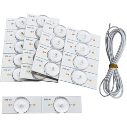 KKmoon 20PCS 6V SMD perline con lente ottica Fliter per 32-65 LED TV Riparazione con 2M Wire Led Light Strip Parti Accessori,6V 20 pezzi con cavo 2M en oferta