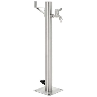 Fontanella A Colonna In Acciaio Inossidabile Rotonda 65 Cm