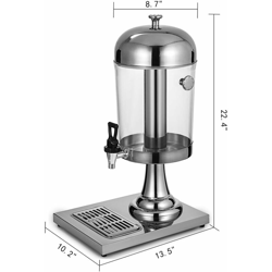 Dispenser Di Succo Gocciolatoio Vino 8 L in Acciaio Inossidabile en oferta