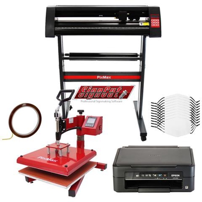 Kit Per Sublimazione Plotter Con Software - 720 & Pressa A Caldo