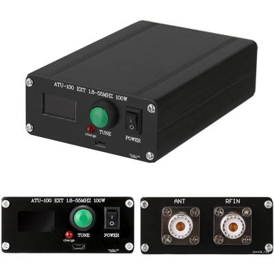 Asupermall - ATU-100 EXT 1.8-55 MHz Sintonizzatore d'antenna automatico open source a onde corte da 100 W con alloggiamento in metallo assemblato,