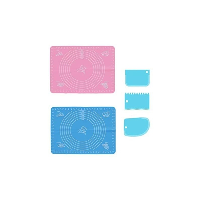 LangRay Tappetino da forno in silicone antiscivolo con graduazione per fondente, pasticceria, pizza, biscotti