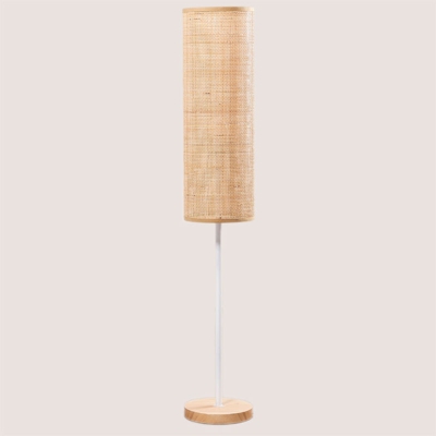 Lampada da terra Ytse grande in rattan Rattan - Ferro - Sklum